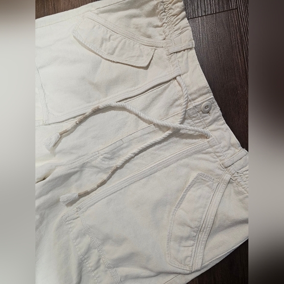 FP cotton/linen raw hem pants L - Picture 2 of 4